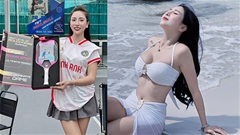 Hot girl Gãy TV khoe sắc trên sân Pickleball, dân mạng khen đẹp đến nao lòng