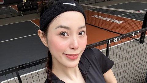 Hoa khôi bóng chuyền Đặng Thu Huyền gây sốt với pickleball