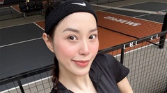 Hoa khôi bóng chuyền Đặng Thu Huyền gây sốt với pickleball