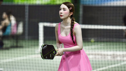 Vẻ đẹp 'thần tiên tỷ tỷ' của 'Cá sấu chúa' Quỳnh Nga trên sân pickleball