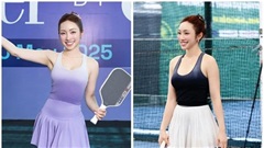 Vợ Chi Bảo xứng danh ‘nữ hoàng thời trang’ sân pickleball