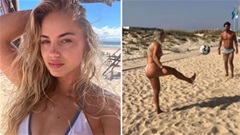 Ana Maria Markovic diện bikini tâng bóng trên biển khiến fan trầm trồ