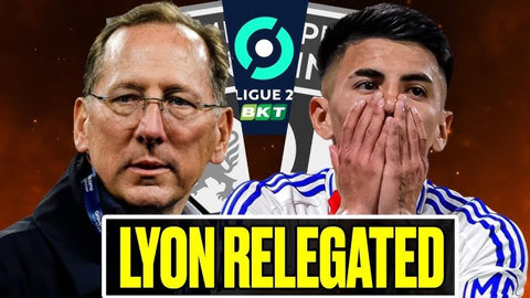 Lyon bị giáng xuống Ligue 2: Cú sốc lớn cho bóng đá Pháp