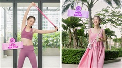 Vợ hot girl của JustaTee 'lột xác' thành gymer đầy mạnh mẽ