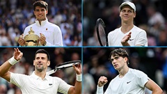 Sinner và Djokovic chung nhánh Wimbledon 2025, Alcaraz gặp Fognini ở vòng 1