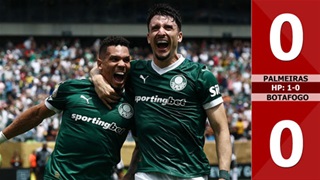 VIDEO bàn thắng Palmeiras vs Botafogo: 0-0, HP: 1-0 (Vòng 1/8 FIFA Club World Cup 2025)