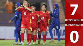 VIDEO bàn thắng ĐT nữ Việt Nam vs ĐT nữ Maldives: 7-0 (Vòng loại Asian Cup 2026)