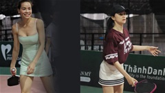 Hồ Ngọc Hà đọ sắc với Hương Giang trên sân pickleball, gây tranh cãi vì váy 'như đồ ngủ'