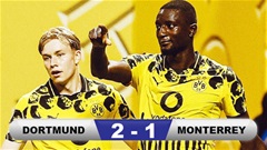 Kết quả Dortmund 2-1 Monterrey: Dortmund gặp Real ở tứ kết