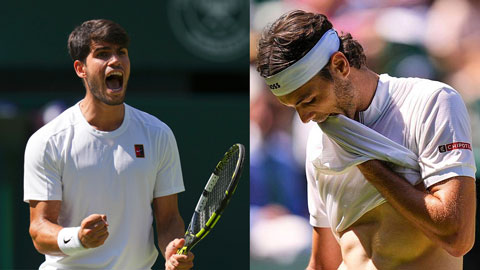 Carlos Alcaraz khuất phục Fritz sau 4 set, lần thứ ba liên tiếp vào chung kết Wimbledon