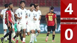 VIDEO bàn thắng U23 Thái Lan vs U23 Timor Leste: 4-0 (U23 Đông Nam Á 2025)