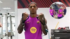 Rashford gây choáng ngợp ở buổi tập của Barca, được gọi là 'quái thú'