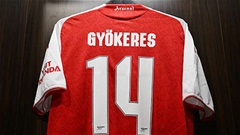 Viktor Gyokeres lập kỷ lục mới ở Arsenal dù chưa ra sân