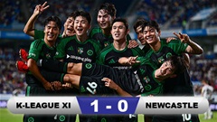 Kết quả K-League XI 1-0 Newcastle: 'Chích chòe' lại bại trận