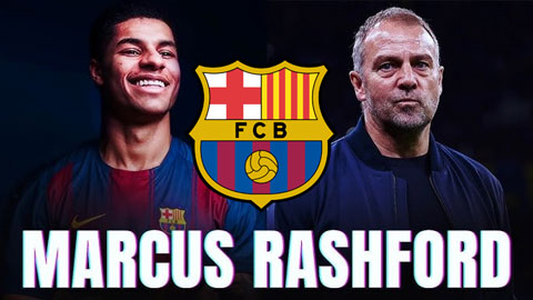 3 phương án HLV Hansi Flick có thể sử dụng Rashford tại Barca