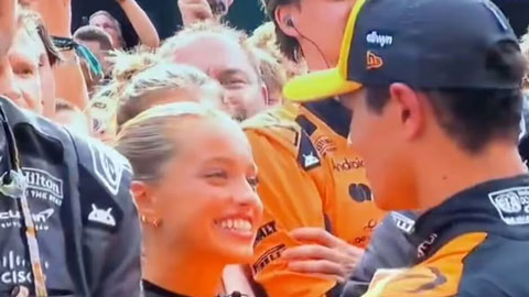 Lando Norris chia sẻ khoảnh khắc ngọt ngào cùng bạn gái người mẫu sau chiến thắng tại Hungarian GP