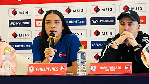 Họp báo bảng B Giải bóng đá nữ Đông Nam Á 2025: Sao nhập tịch Philippines muốn gặp Việt Nam ở chung kết