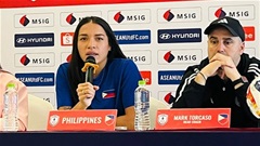 Họp báo bảng B Giải bóng đá nữ Đông Nam Á 2025: Sao nhập tịch Philippines muốn gặp Việt Nam ở chung kết