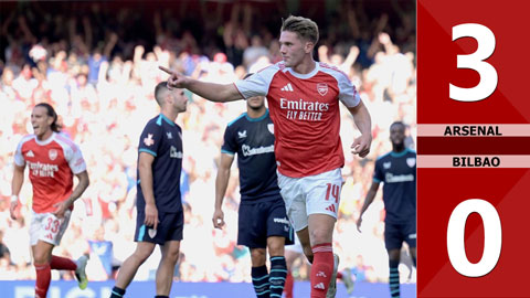 VIDEO bàn thắng Arsenal vs Bilbao: 3-0, pen: 6-5 (Giao hữu CLB 2025)