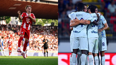 Kết quả giao hữu: Bayern và Inter cùng thắng nhọc