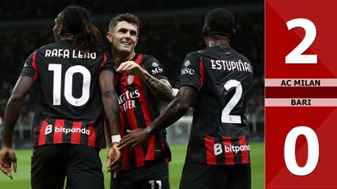 VIDEO bàn thắng Milan vs Bari: 2-0 (Vòng 1 Coppa Italia 2025/26)