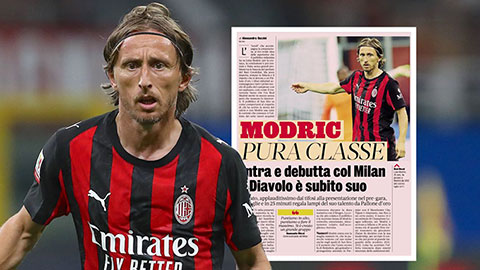 Modric ra mắt Milan ấn tượng: Tận dụng đến giọt cuối cùng của sự vĩ đại