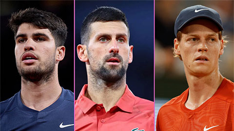 Tỷ lệ vô địch Mỹ Mở rộng của Novak Djokovic thua xa Sinner và Alcaraz