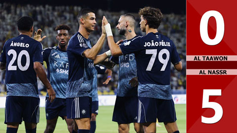 VIDEO bàn thắng Al Taawon vs Al Nassr: 0-5 (Vòng 1 Saudi Arabia 2025/26)
