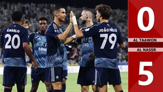 VIDEO bàn thắng Al Taawon vs Al Nassr: 0-5 (Vòng 1 Saudi Arabia 2025/26)