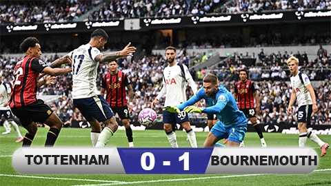 Kết quả Tottenham 0-1 Bournemouth: Spurs đứt mạch toàn thắng