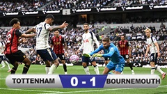 Kết quả Tottenham 0-1 Bournemouth: Spurs đứt mạch toàn thắng