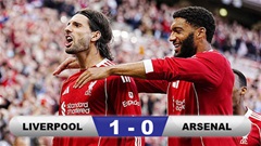 Kết quả Liverpool 1-0 Arsenal: Pháo thủ đứt mạch thắng, The Reds vững ngôi đầu