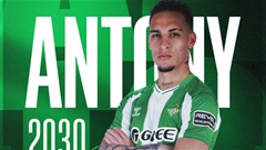 Betis ký hợp đồng với Antony đến năm 2030