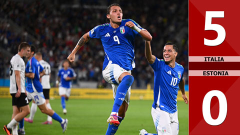 VIDEO bàn thắng Italia vs Estonia: 5-0 (Vòng loại World Cup 2026)
