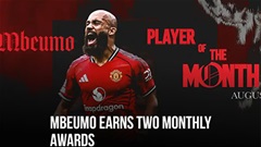 Mbeumo có cú đúp danh hiệu đầu tiên tại MU
