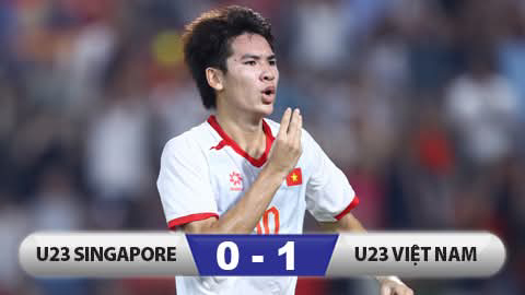 Kết quả U23 Việt Nam 1-0 U23 Singapore: Vững vàng ngôi đầu bảng