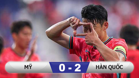Kết quả Mỹ 0-2 Hàn Quốc: Son Heung Min toả sáng