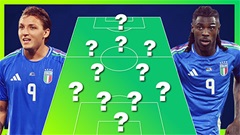Italia mạo hiểm hay hy sinh 1 trung phong?