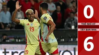 VIDEO bàn thắng Thổ Nhĩ Kỳ vs Tây Ban Nha: 0-6 (Vòng loại World Cup 2026)