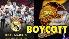 Real Madrid tiếp tục tẩy chay Quả Bóng Vàng