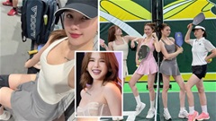 Thiều Bảo Trâm khoe visual thần tiên tỷ tỷ, trắng không tì vết trên sân pickleball