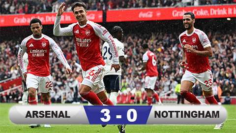Kết quả Arsenal 3-0 Nottingham: Người hùng Zubimendi