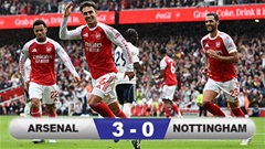 Kết quả Arsenal 3-0 Nottingham: Người hùng Zubimendi