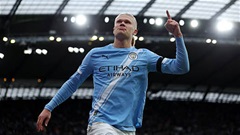 Erling Haaland sánh vai với Aguero và Rooney nhờ cú đúp vào lưới MU