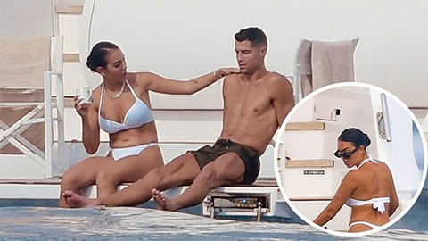 Vợ chưa cưới của Ronaldo đeo cả  gia tài trên cổ