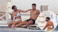 Vợ chưa cưới của Ronaldo đeo cả  gia tài trên cổ