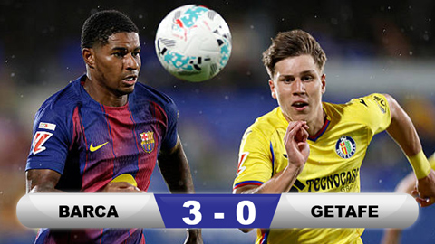 Kết quả Barca 3-0 Getafe: Rashford lại ghi dấu ấn