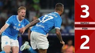 VIDEO bàn thắng Napoli vs Pisa: 3-2 (Vòng 4 Serie A 2025/26)