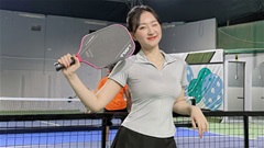 Á khôi Thanh lịch Hà Nội Kim Trà My khoe vẻ đẹp trong veo trên sân pickleball