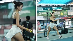 Danh tính hot girl bị mắng ‘gọi vốn’ vì vén váy đánh pickleball